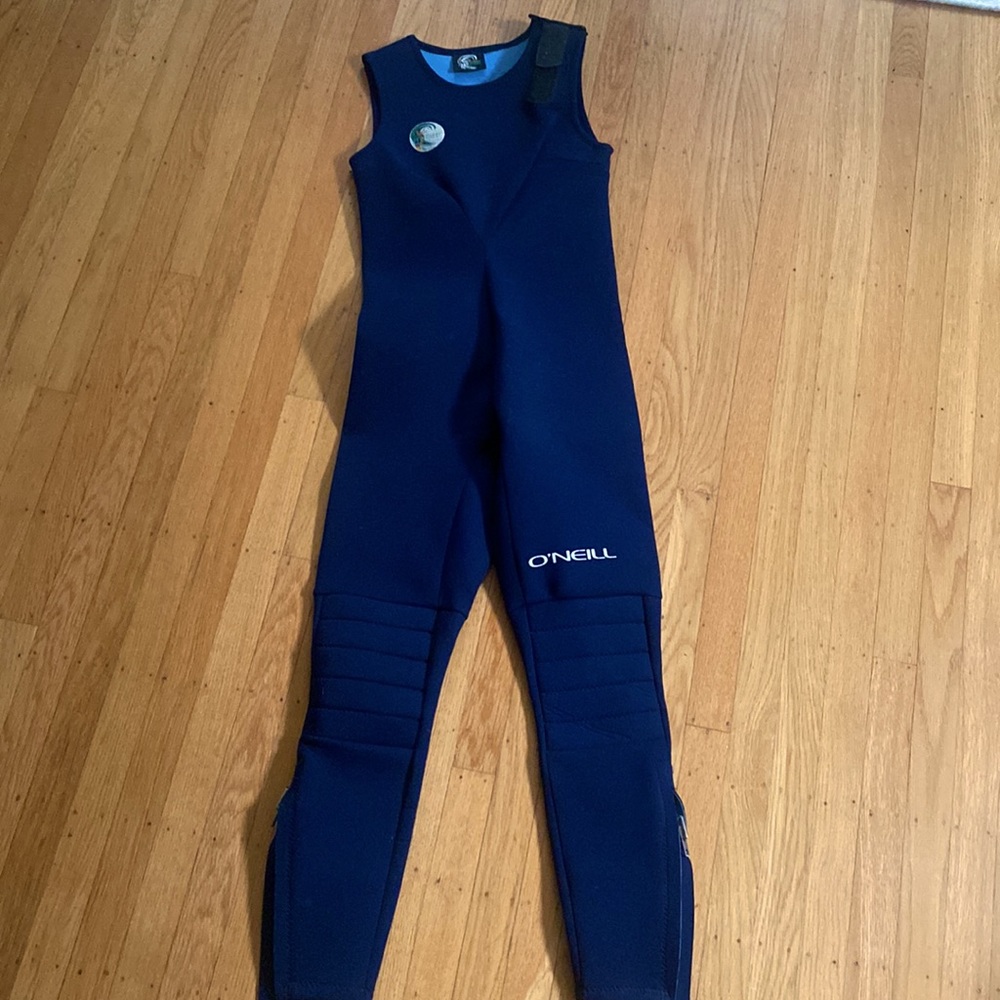 WOMEN O'NEILL WETSUIT LONG PANTS SLEEVELESS BLUE SURFING DIVING.